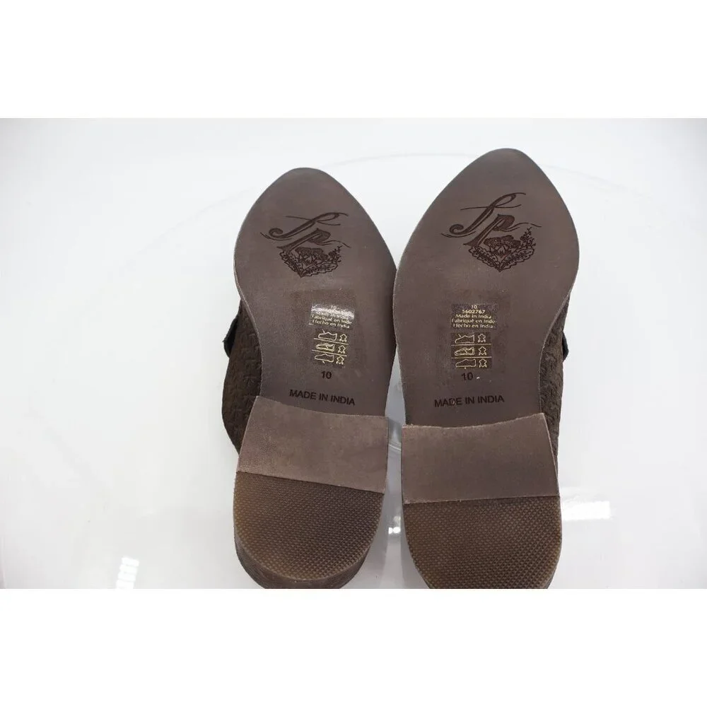 Free People Dark Brown Leather Slip-On Mules - Picture 9 of 11